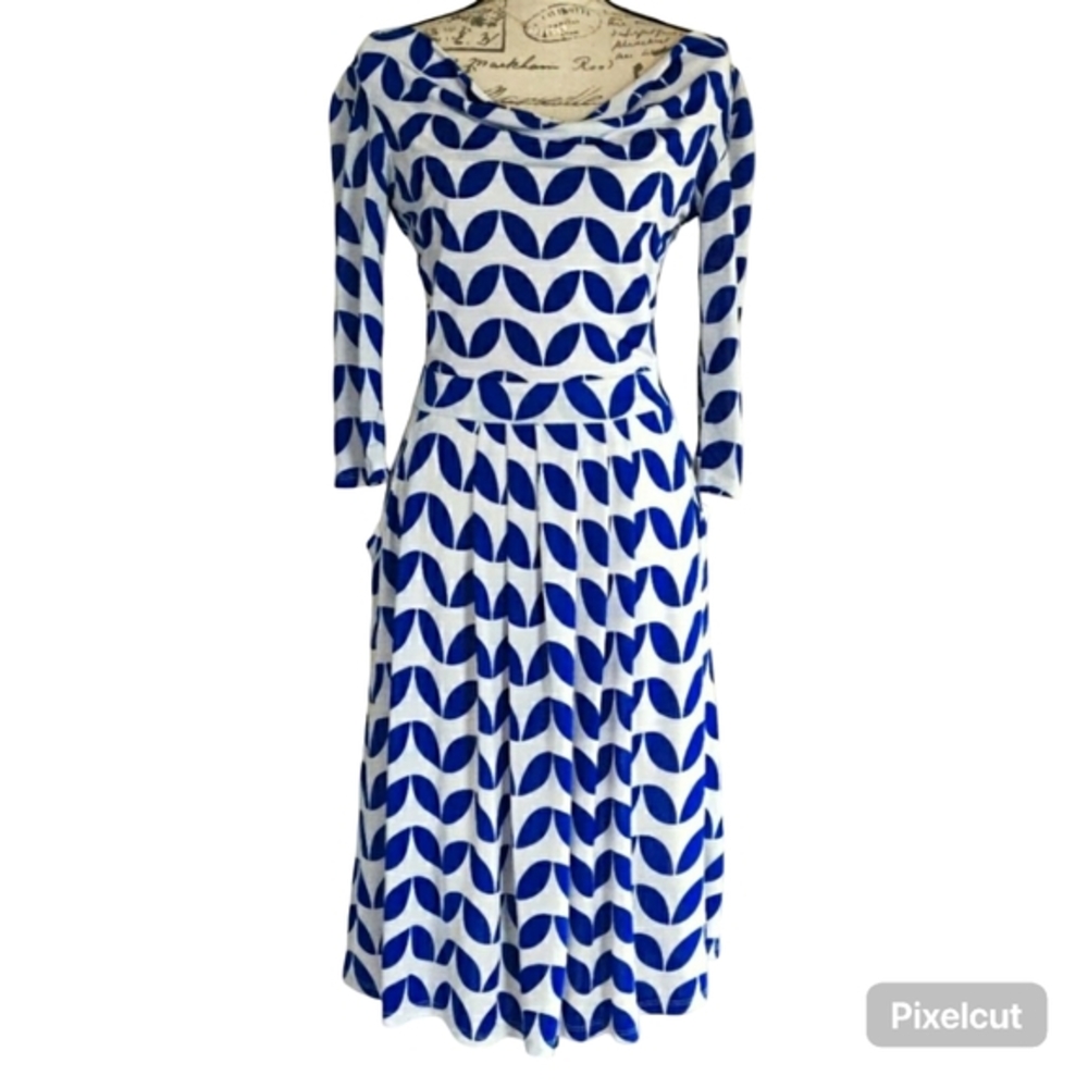 Reborn blue and white dress.
